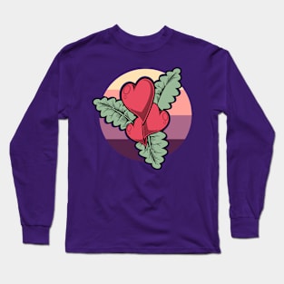 Hearts Flower Vintage Long Sleeve T-Shirt